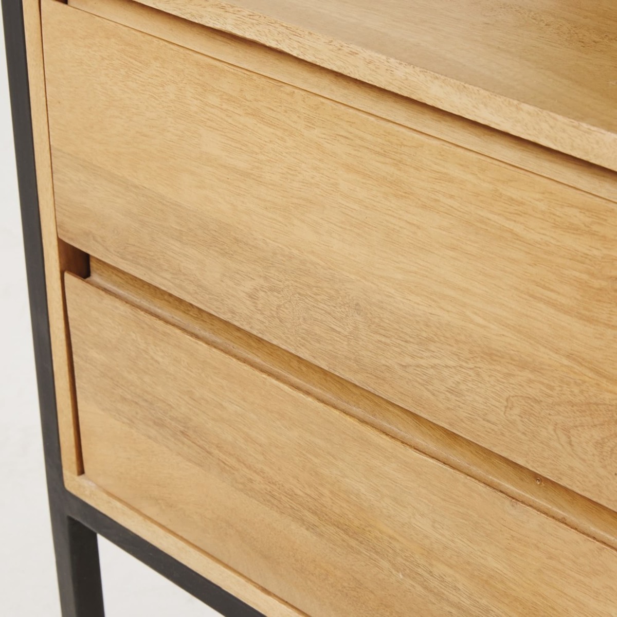 WAYAMPI - Solid Mango Wood and Black Metal 2-Door 2-Drawer Sideboard – image 5
