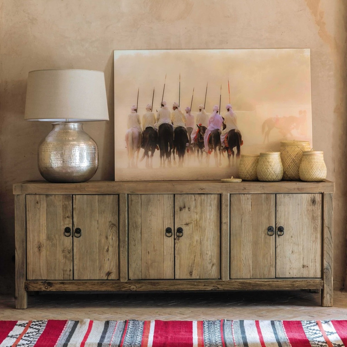 LOTUS - 6 door recycled elm sideboard – image 3
