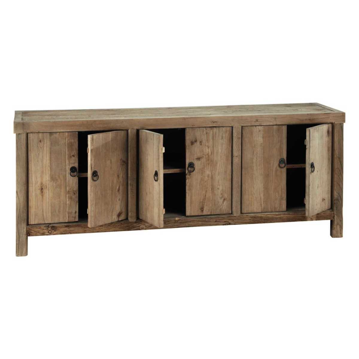 LOTUS - 6 door recycled elm sideboard – image 2