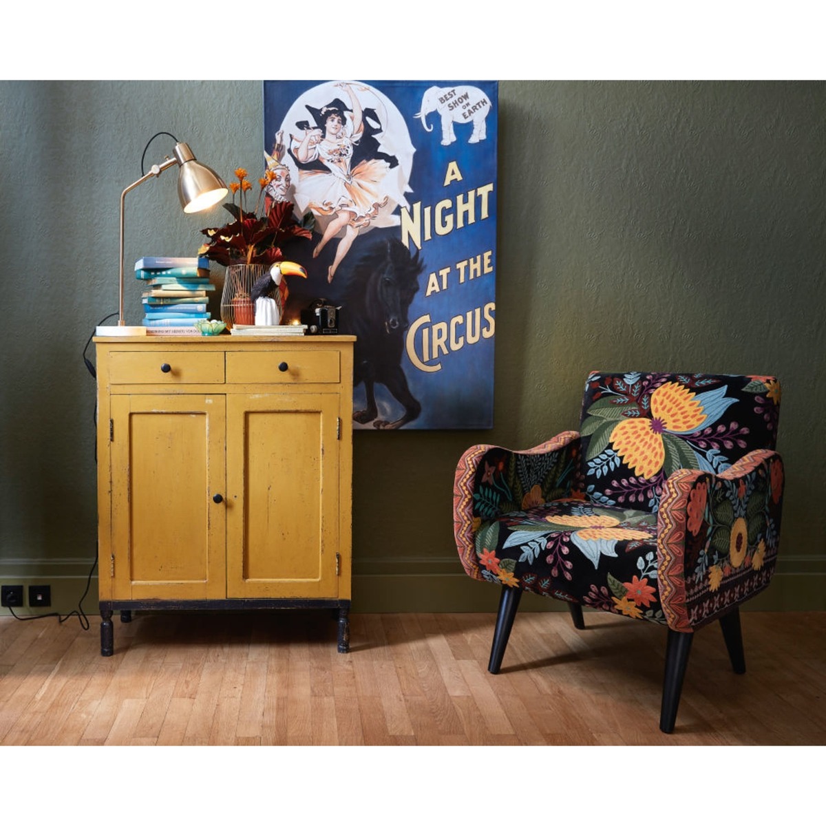 TIAGO - Yellow and Black Solid Mango Wood 2-Door 2-Drawer Tall Sideboard – image 8