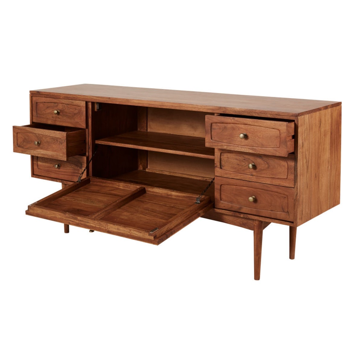 Solid Acacia 1-Door 6-Drawer Sideboard Tony – image 2