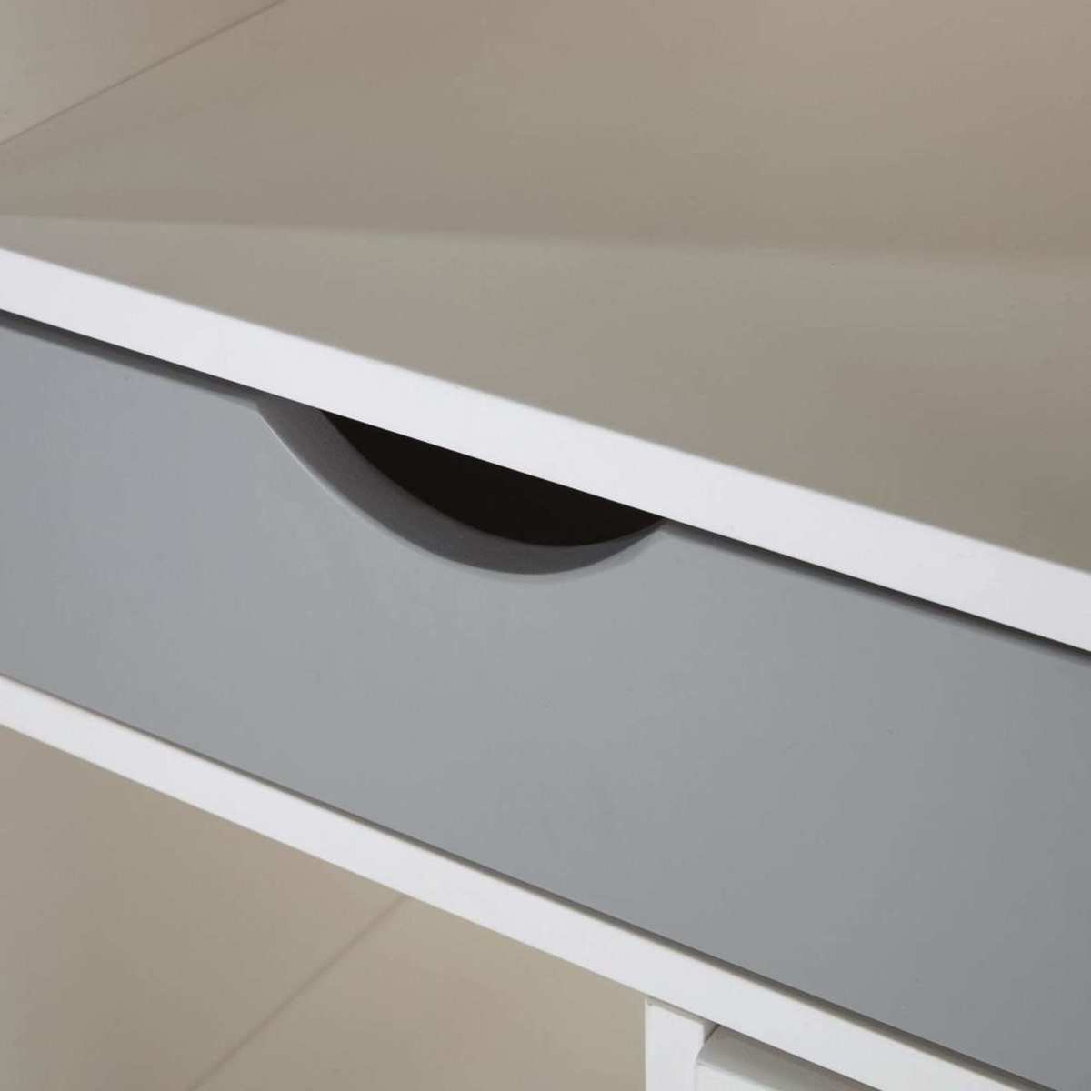 White and Grey 2-Drawer 1-Door Storage Cabinet Joy – image 5