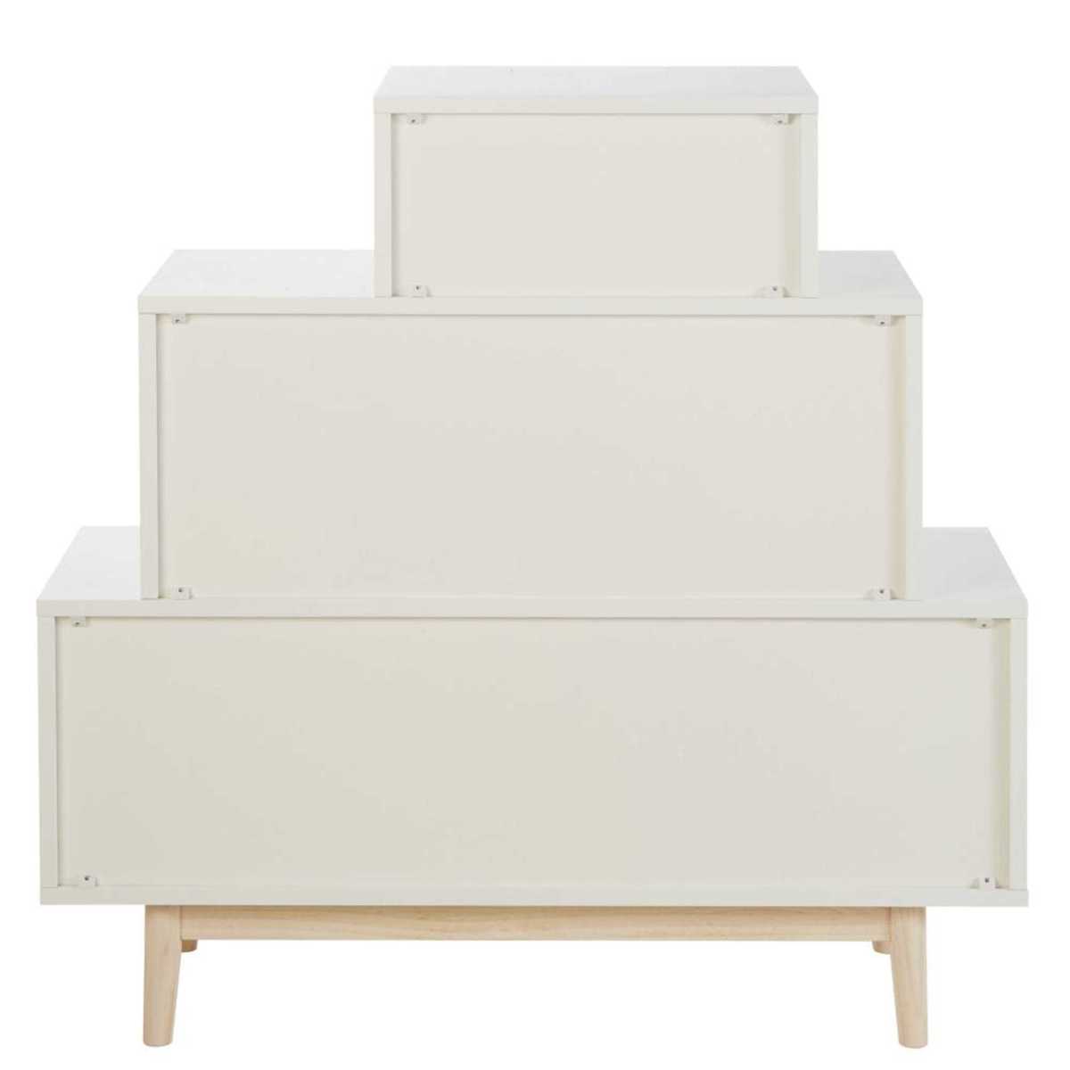 Storage Cabinet with 4 White, Pink and Grey Drawers Blush – image 4