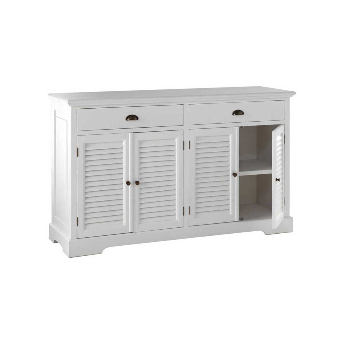 BARBADE - Wooden sideboard in white W 150cm – image 2