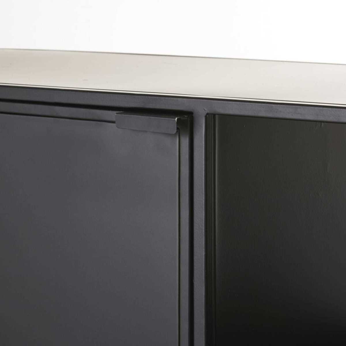 Black Metal 1-Door Sideboard Edwin – image 3