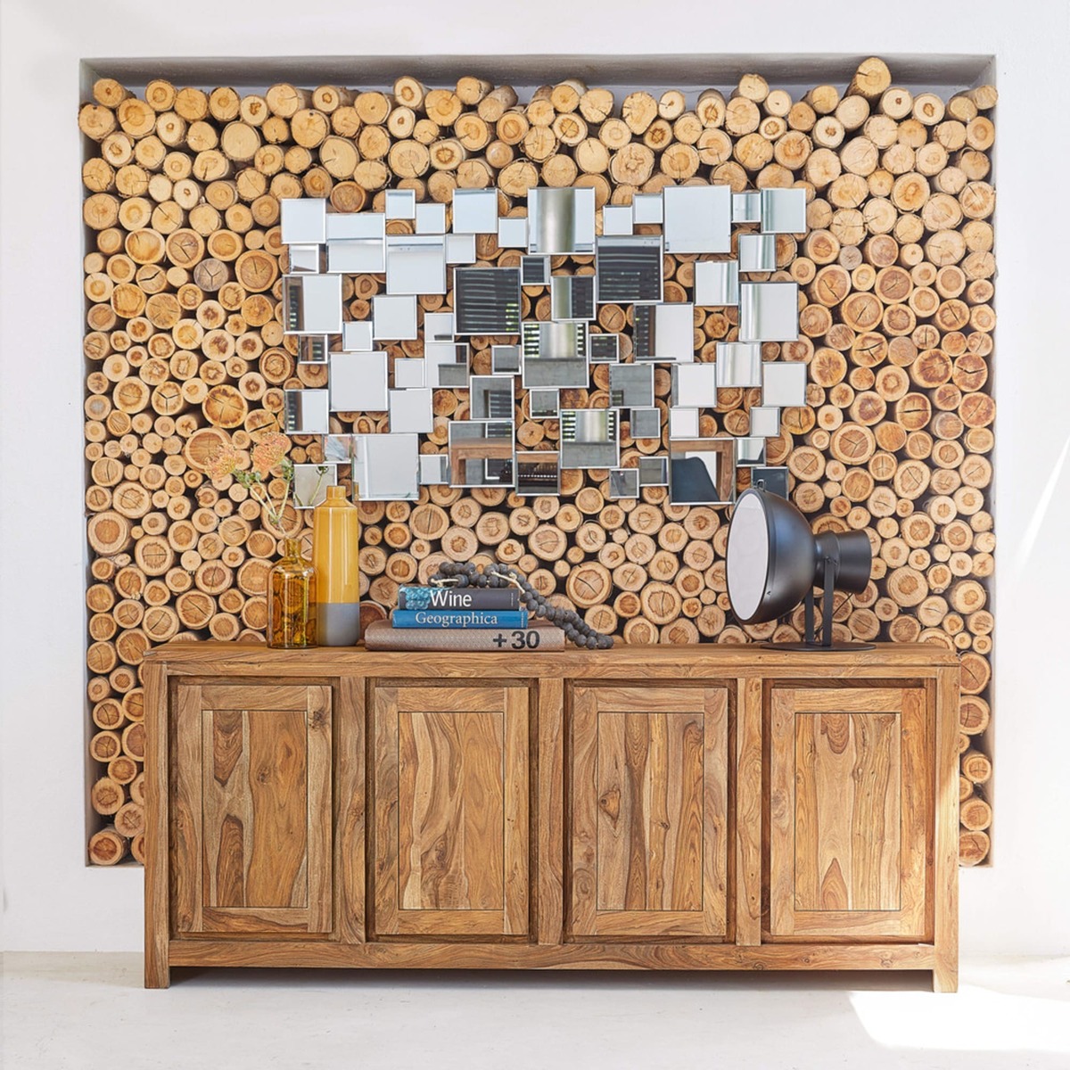 STOCKHOLM - Solid Sheesham Wood 4-Door Sideboard – image 7