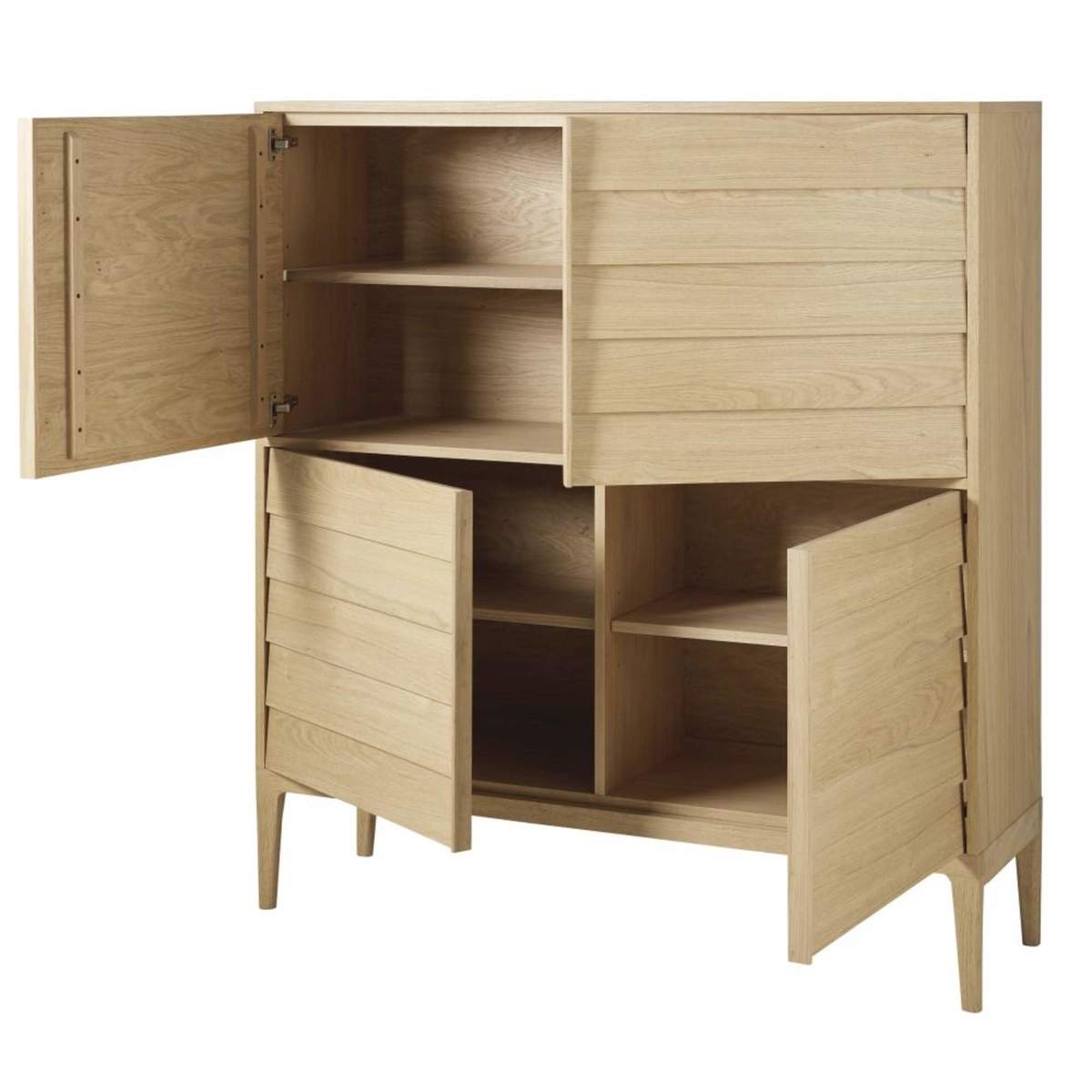 SAND - 4-Door Tall Sideboard with Solid Oak Legs – image 3