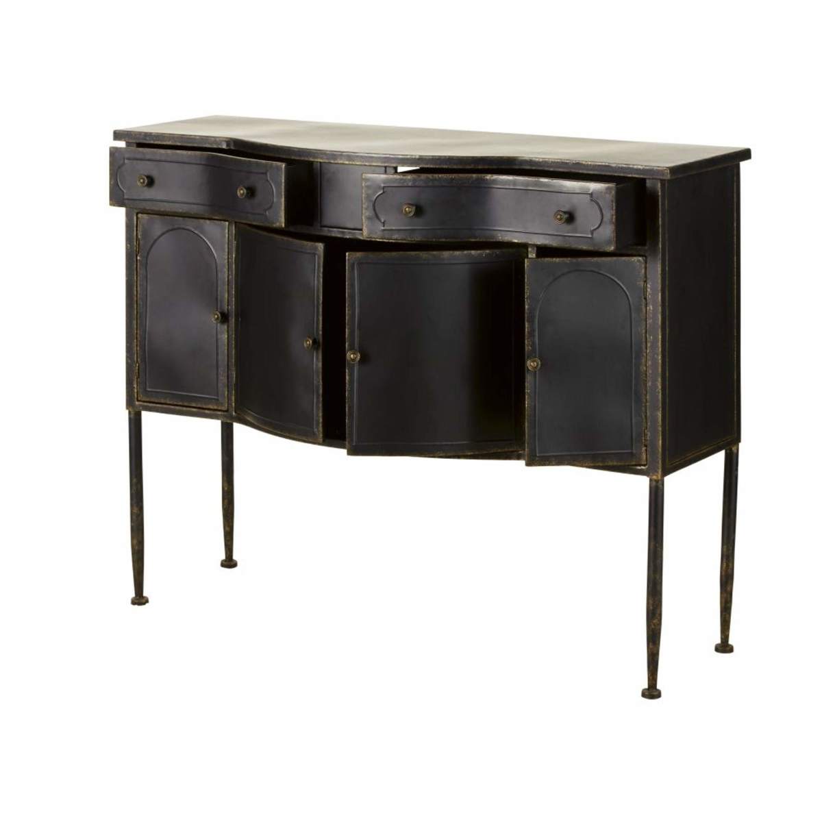 ALIENOR - Black Metal 4-Door 2-Drawer Sideboard – image 3