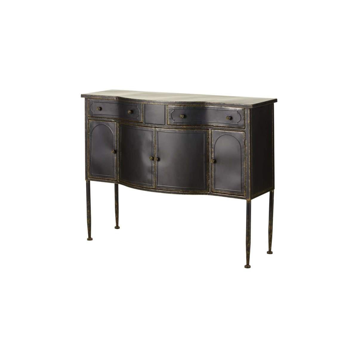 ALIENOR - Black Metal 4-Door 2-Drawer Sideboard – image 2