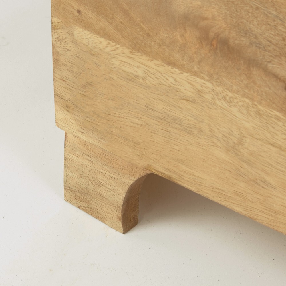 Carved Solid Mango Wood 4-Drawer Sideboard – image 9