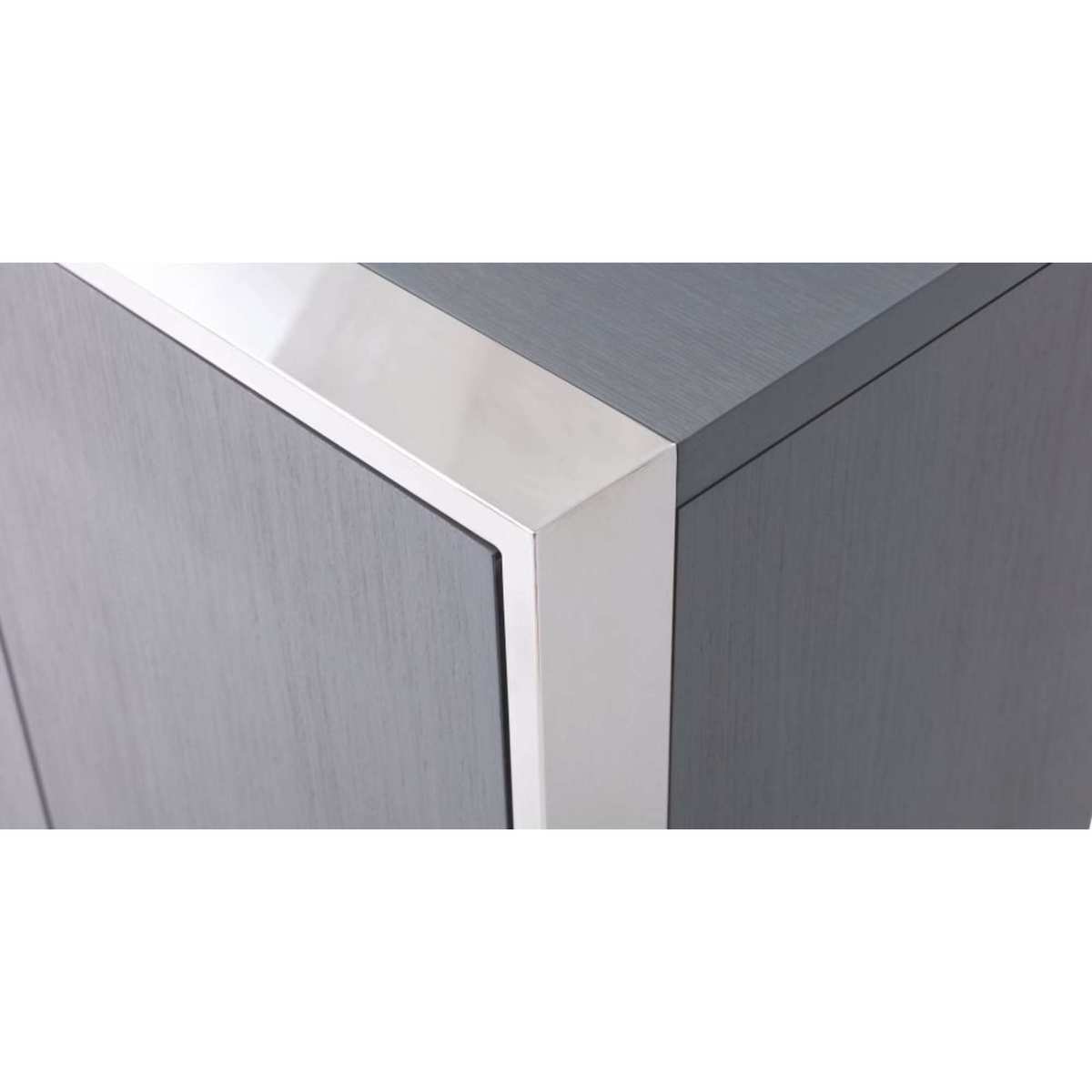 4 Door Matt Grey and Stainless Steel Cabinet Vendio – image 7