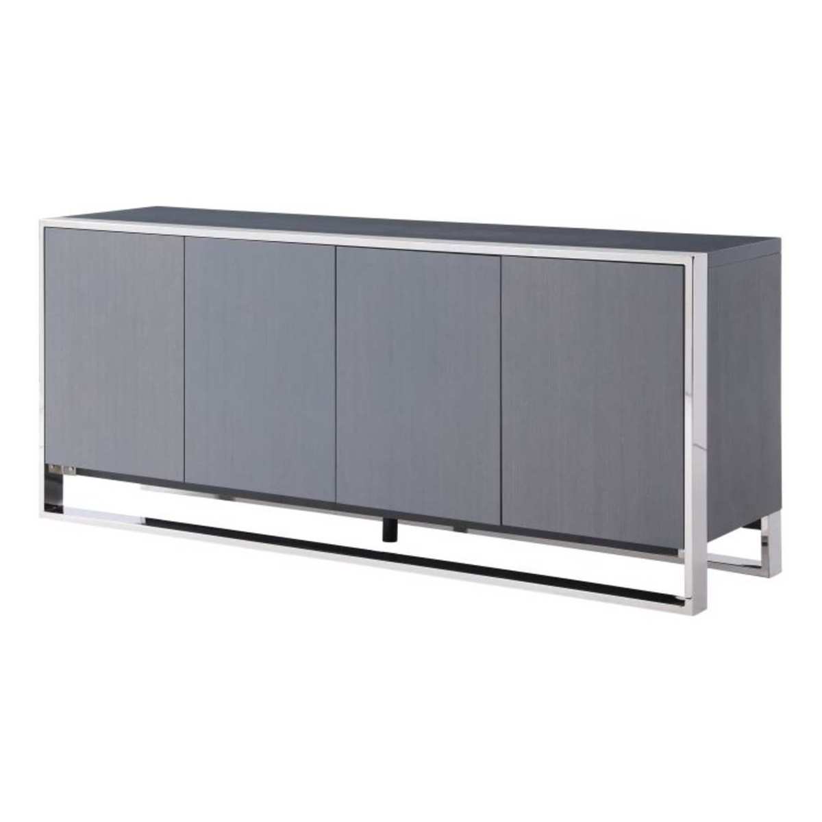 4 Door Matt Grey and Stainless Steel Cabinet Vendio – image 2