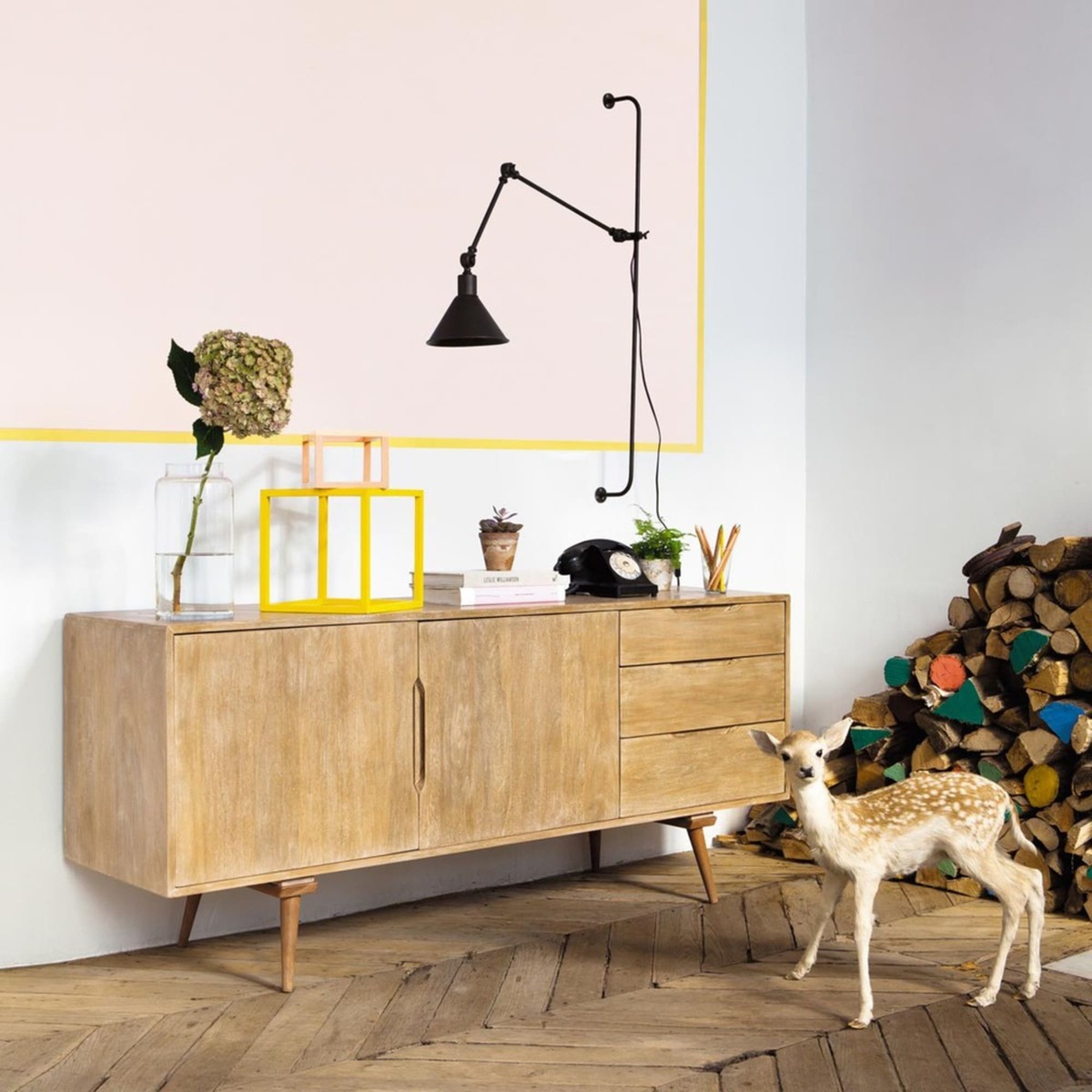 TROCADERO - Mango wood vintage long sideboard – image 2