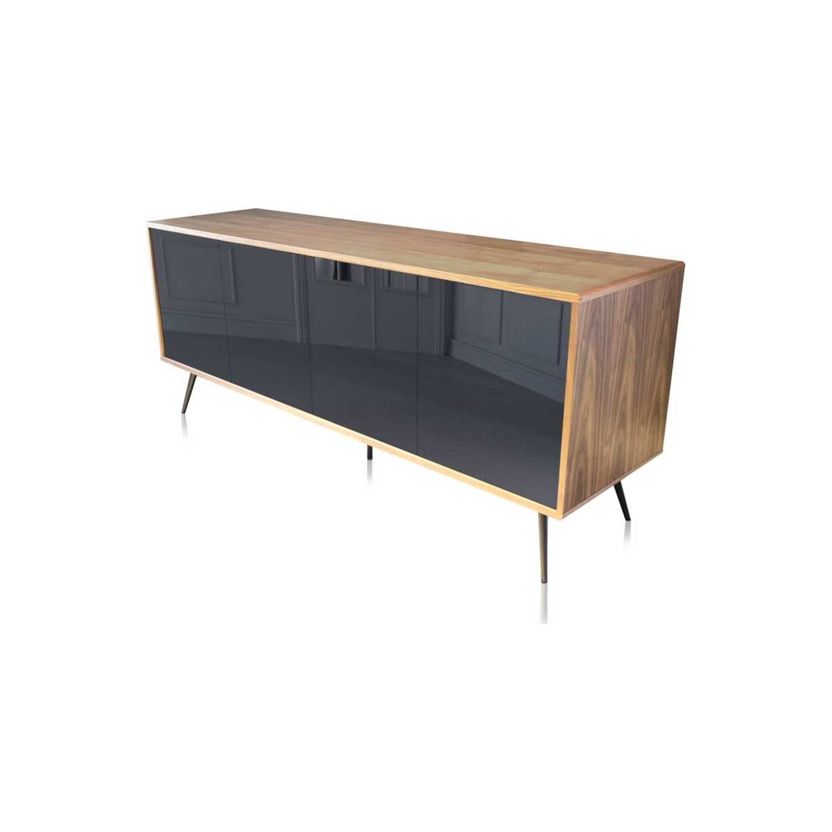 Black 2-Door Sideboard with Metal Legs Edan – image 2