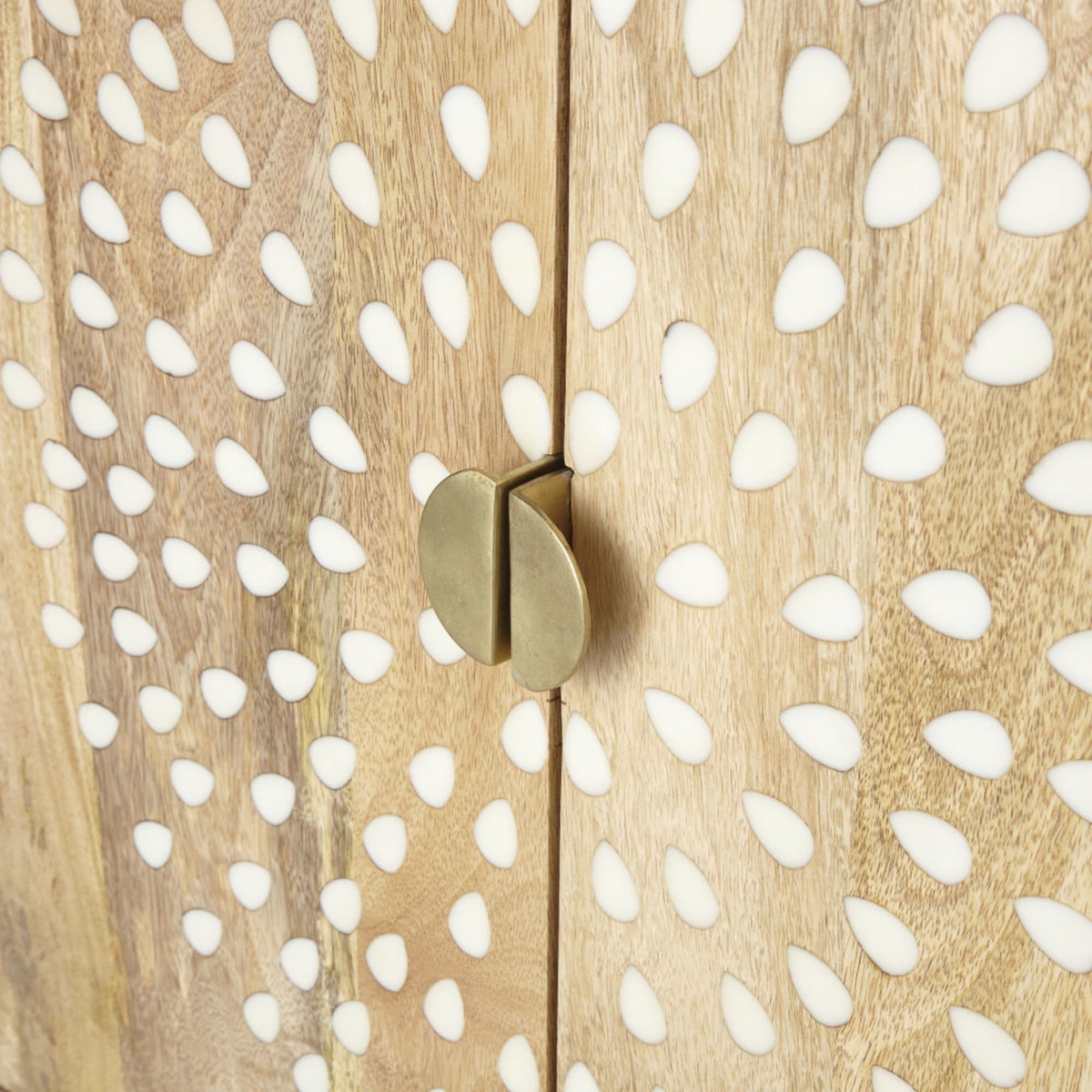 Solid Mango Wood Printed 2-Door Sideboard Sola – image 3