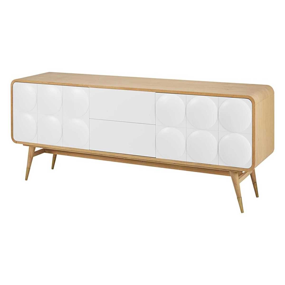 MONROE - 2-Door 2-Drawer White Dresser – image 2