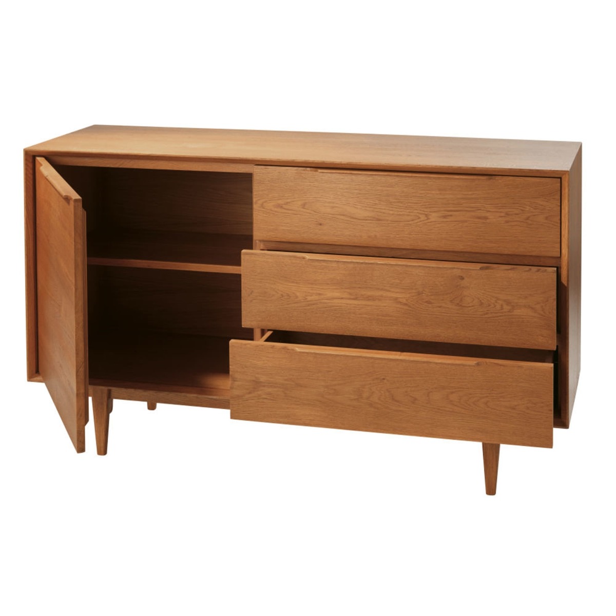 PORTOBELLO - French Solid Oak Scandinavian-Style Sideboard – image 3
