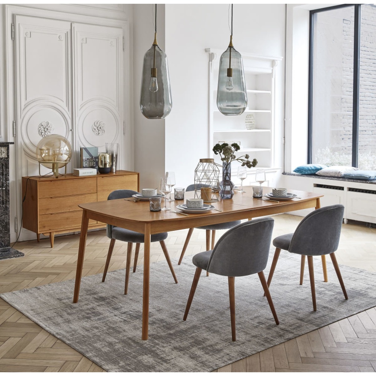 PORTOBELLO - French Solid Oak Scandinavian-Style Sideboard – image 8