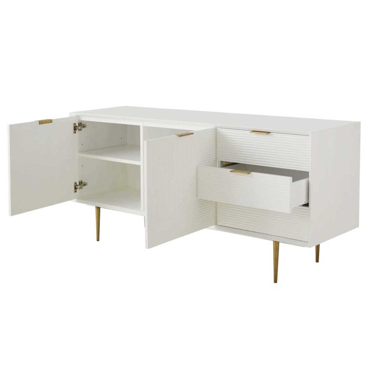 RIVERSIDE - White Vintage 2-Door 3-Drawer Sideboard – image 3