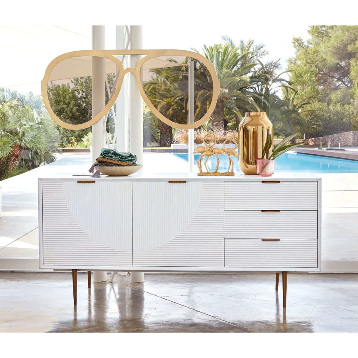 RIVERSIDE - White Vintage 2-Door 3-Drawer Sideboard – image 7