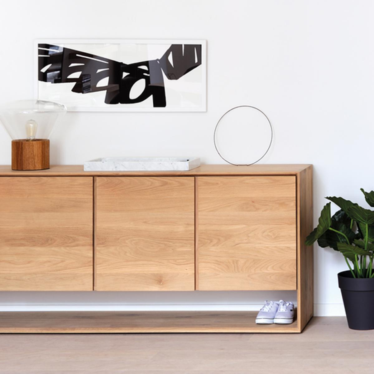 Ethnicraft Nordic sideboard Wax oiled oak 3 doors – image 2