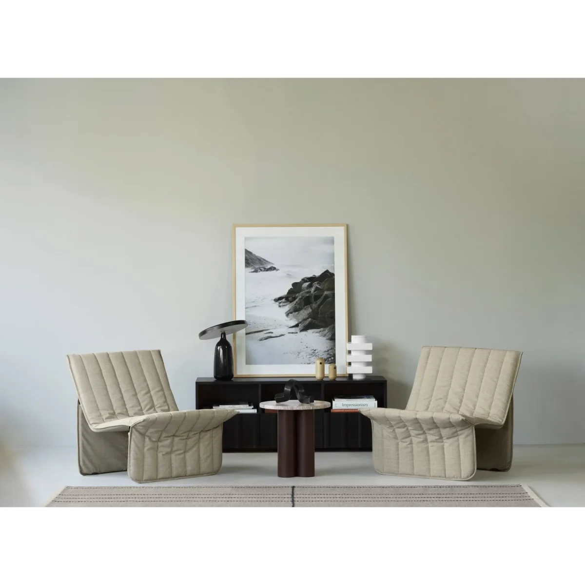 Normann Copenhagen Rib sideboard hybrid Soft black 44x120x38 cm – image 2