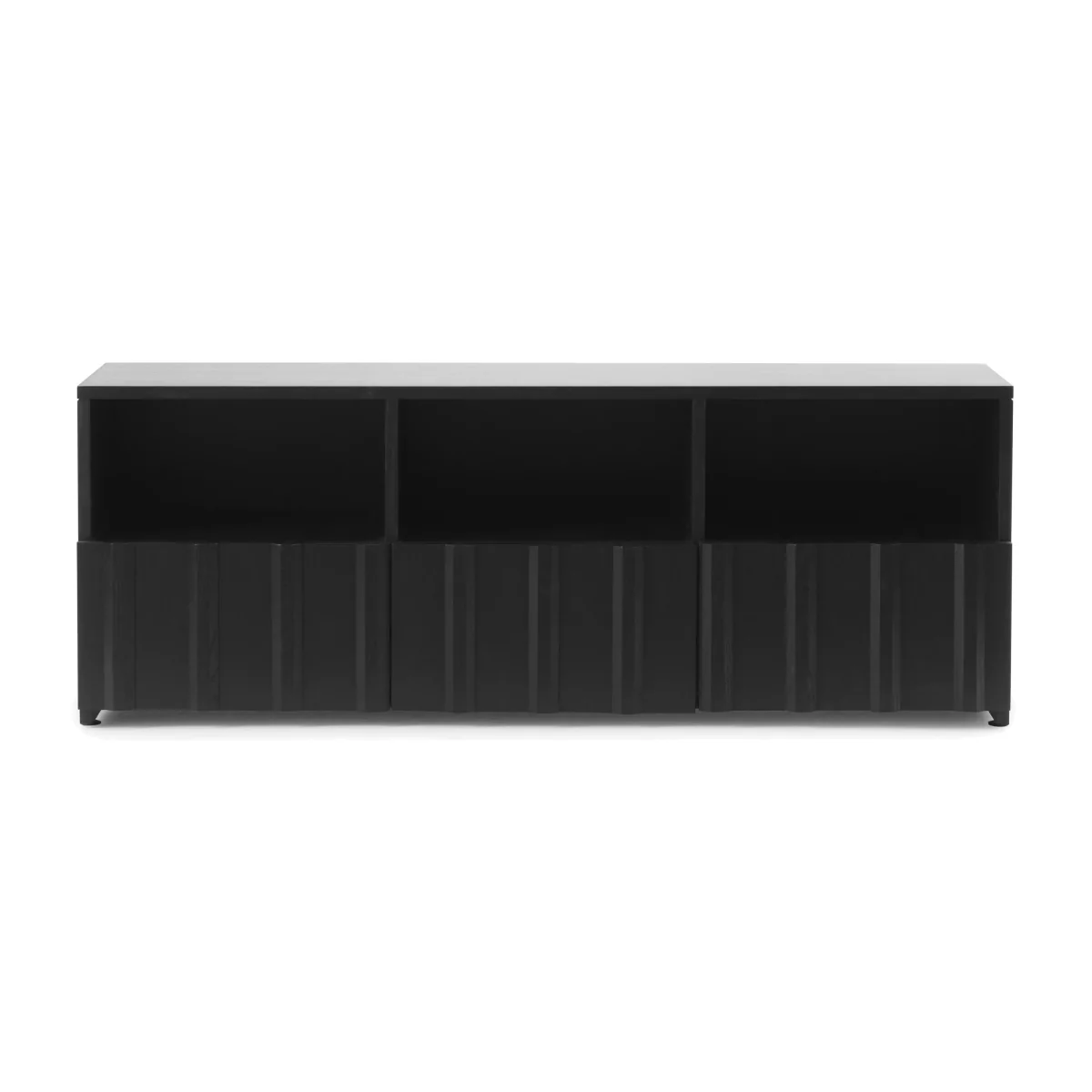 Normann Copenhagen Rib sideboard hybrid Soft black 44x120x38 cm – image 1