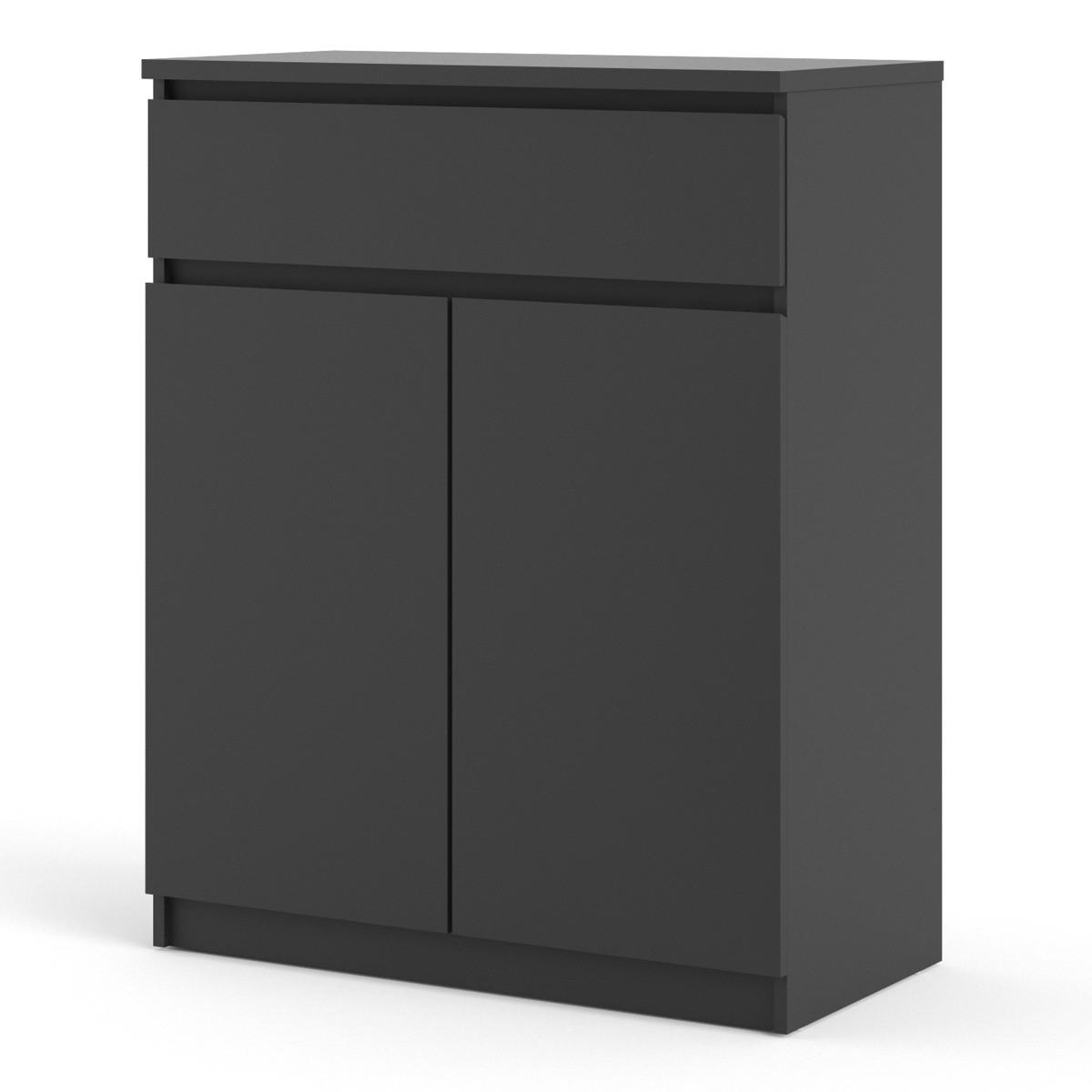 Naya Matt Black 1 Drawer 2 Door Sideboard – image 2