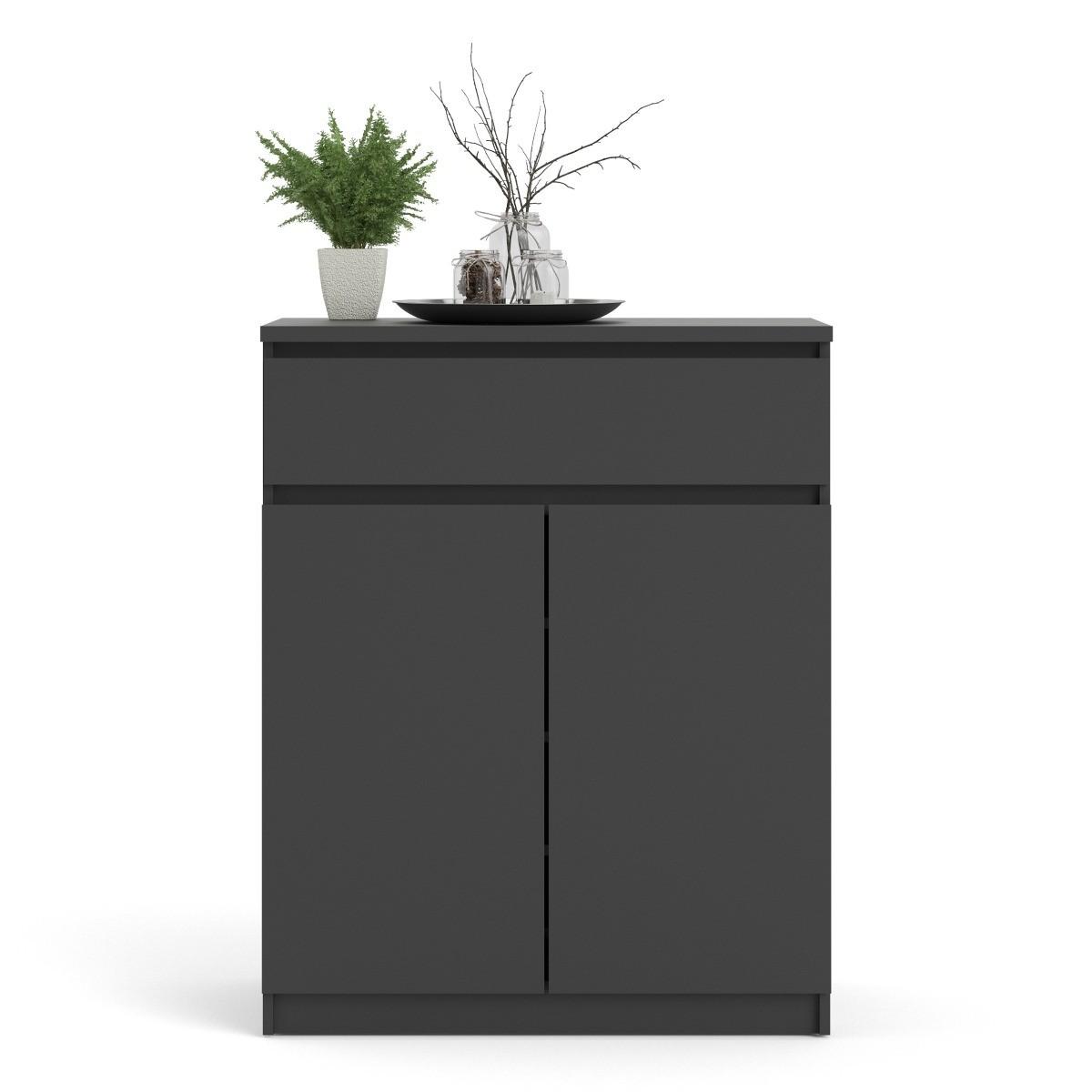 Naya Matt Black 1 Drawer 2 Door Sideboard – image 9