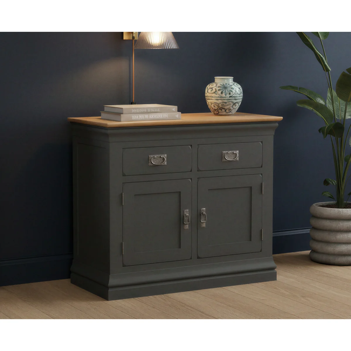 Charwood Oak and Charcoal Painted Small Sideboard – image 2