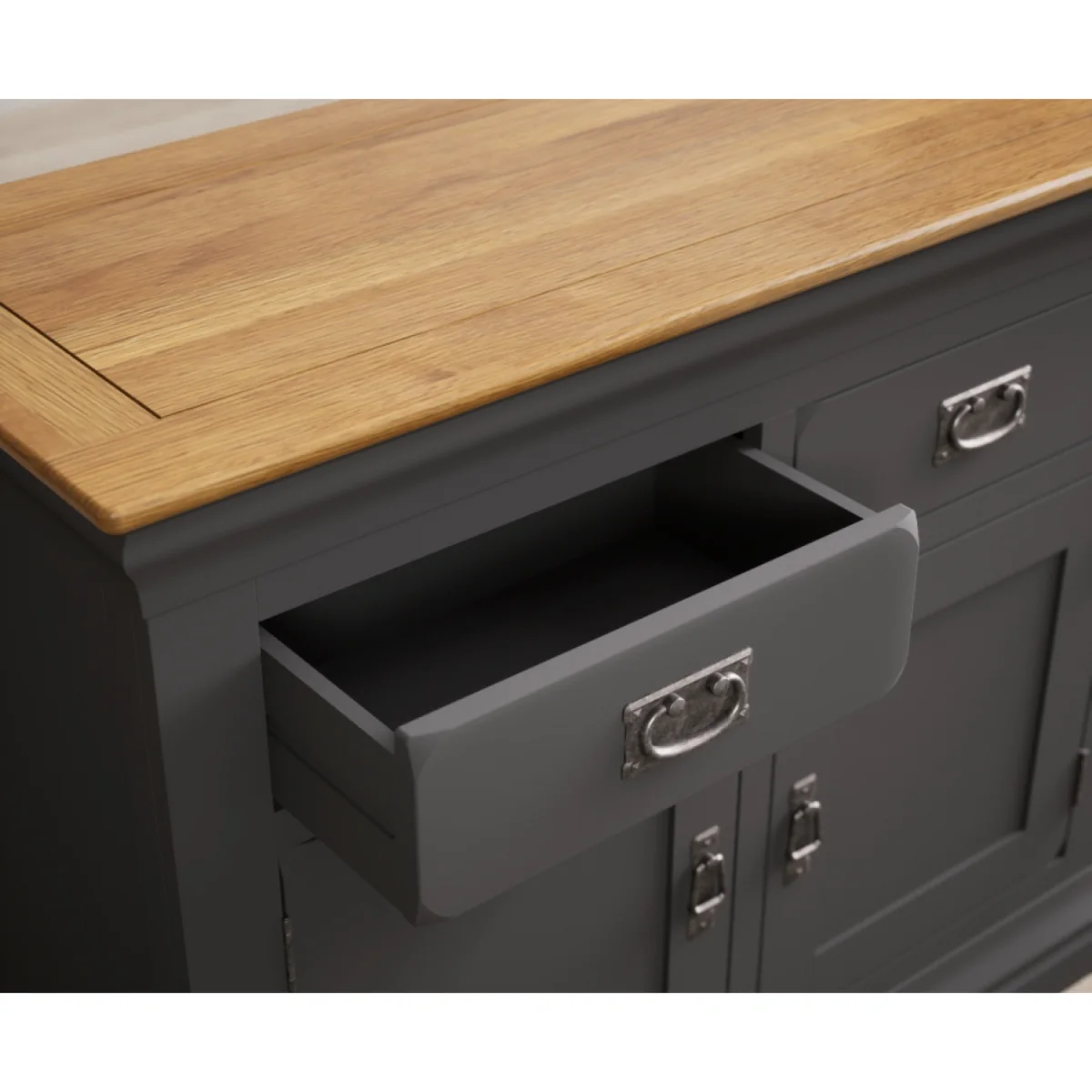 Charwood Oak and Charcoal Painted Small Sideboard – image 4