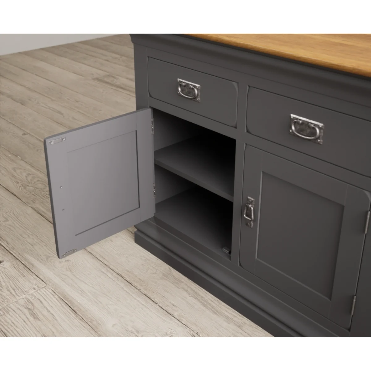 Charwood Oak and Charcoal Painted Small Sideboard – image 5