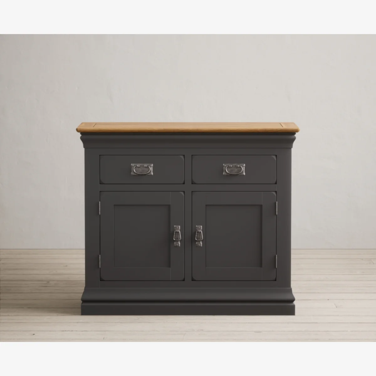 Charwood Oak and Charcoal Painted Small Sideboard – image 1