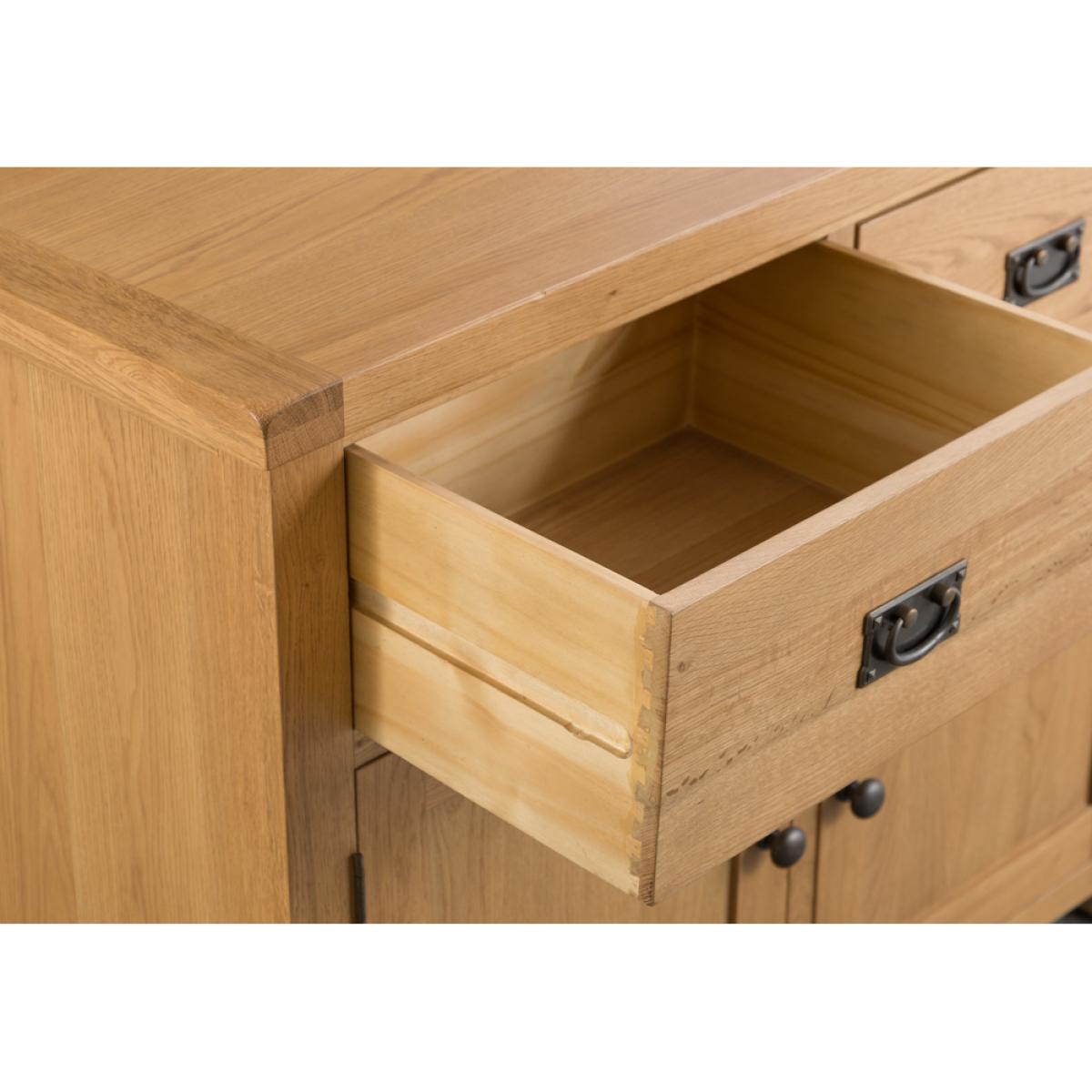 Sydney 4 Door 3 Drawer Oak Sideboard – image 5