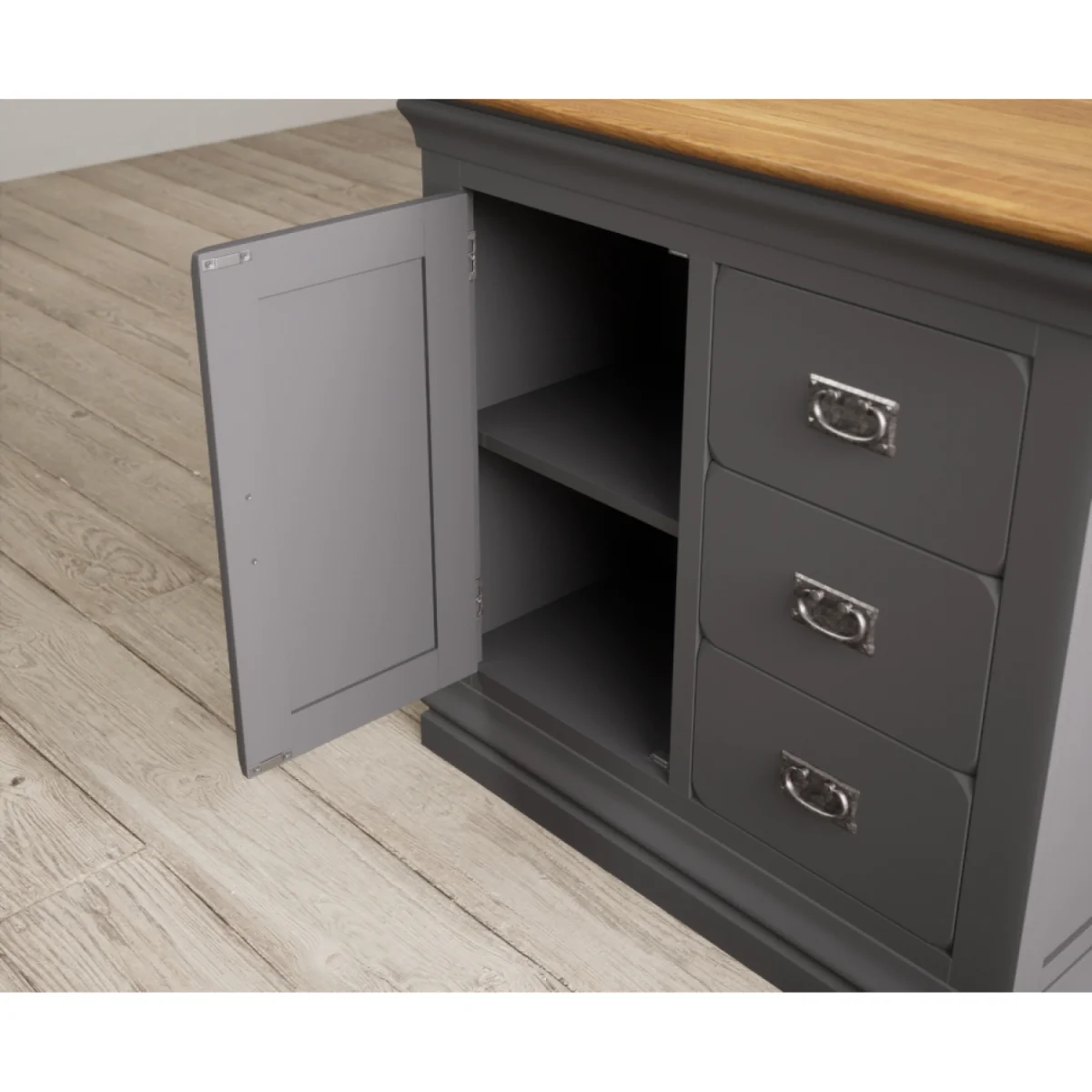 Charwood Oak and Charcoal Painted Hallway Sideboard – image 4