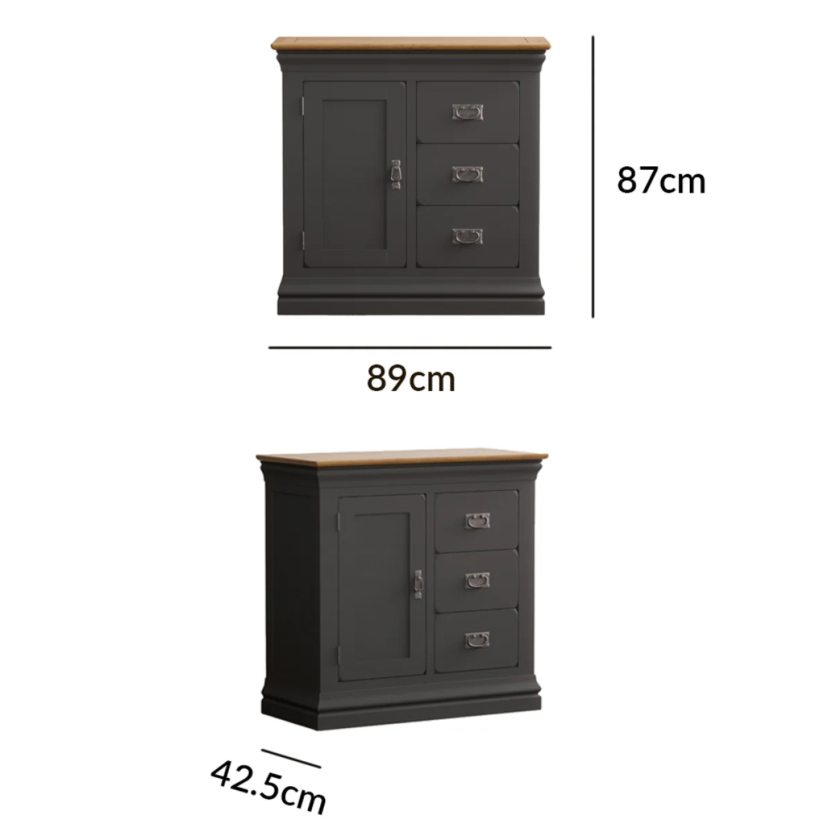 Charwood Oak and Charcoal Painted Hallway Sideboard – image 10