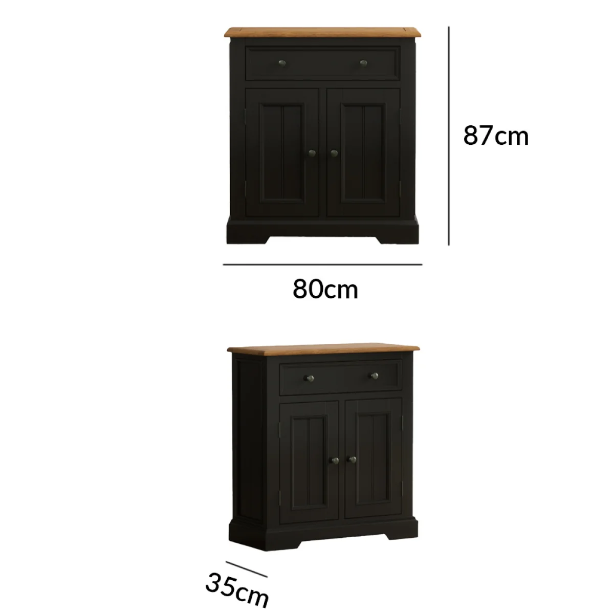 Charlton Oak and Black Painted Hallway Sideboard – image 9