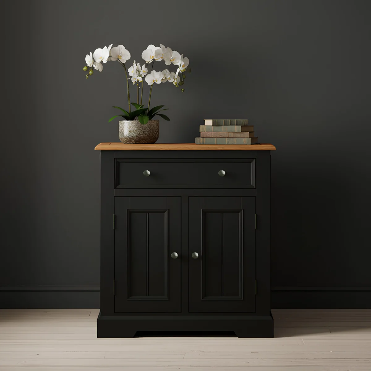 Charlton Oak and Black Painted Hallway Sideboard – image 1