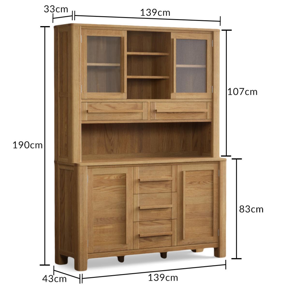 Eclipse Solid Oak Large Dresser – image 9