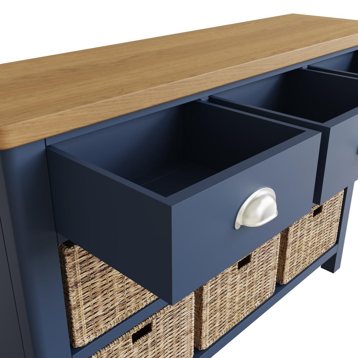 Cole Oak and Blue 9 Drawer Storage Unit – image 5