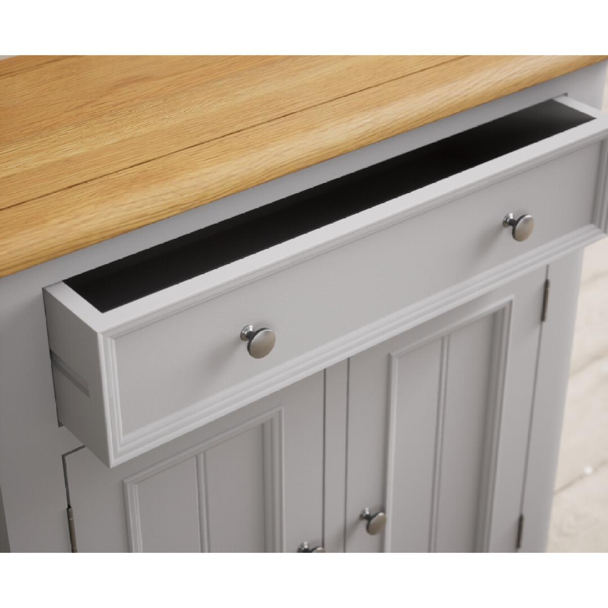 Weymouth Oak and Light Grey Painted Hallway Sideboard – image 4