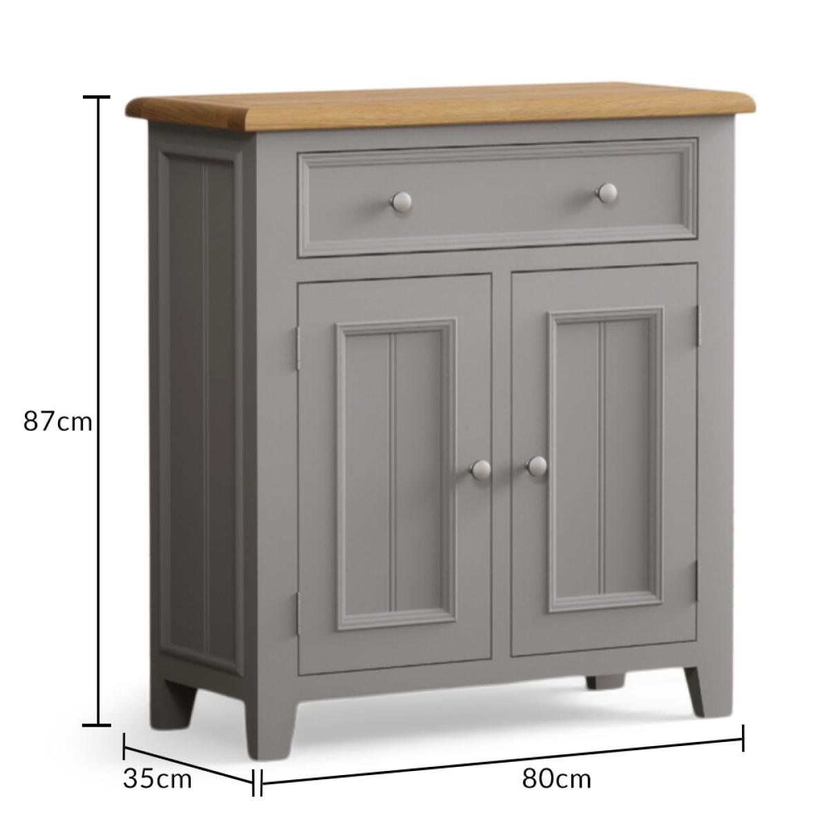 Weymouth Oak and Light Grey Painted Hallway Sideboard – image 6