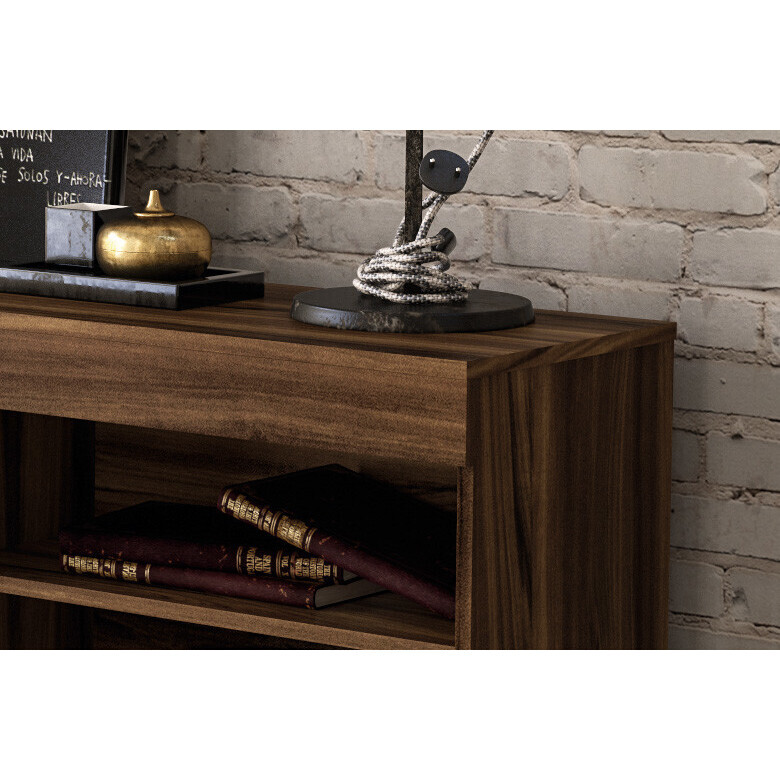 Edmund 1 Door 2 Drawer Walnut & Black Sideboard – image 2