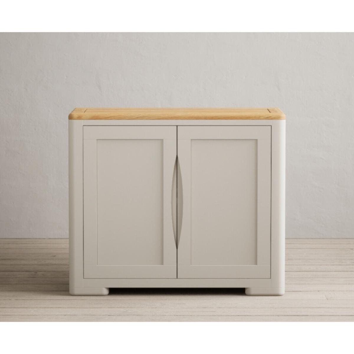 Alba Oak and Soft White Painted Small Sideboard – image 5