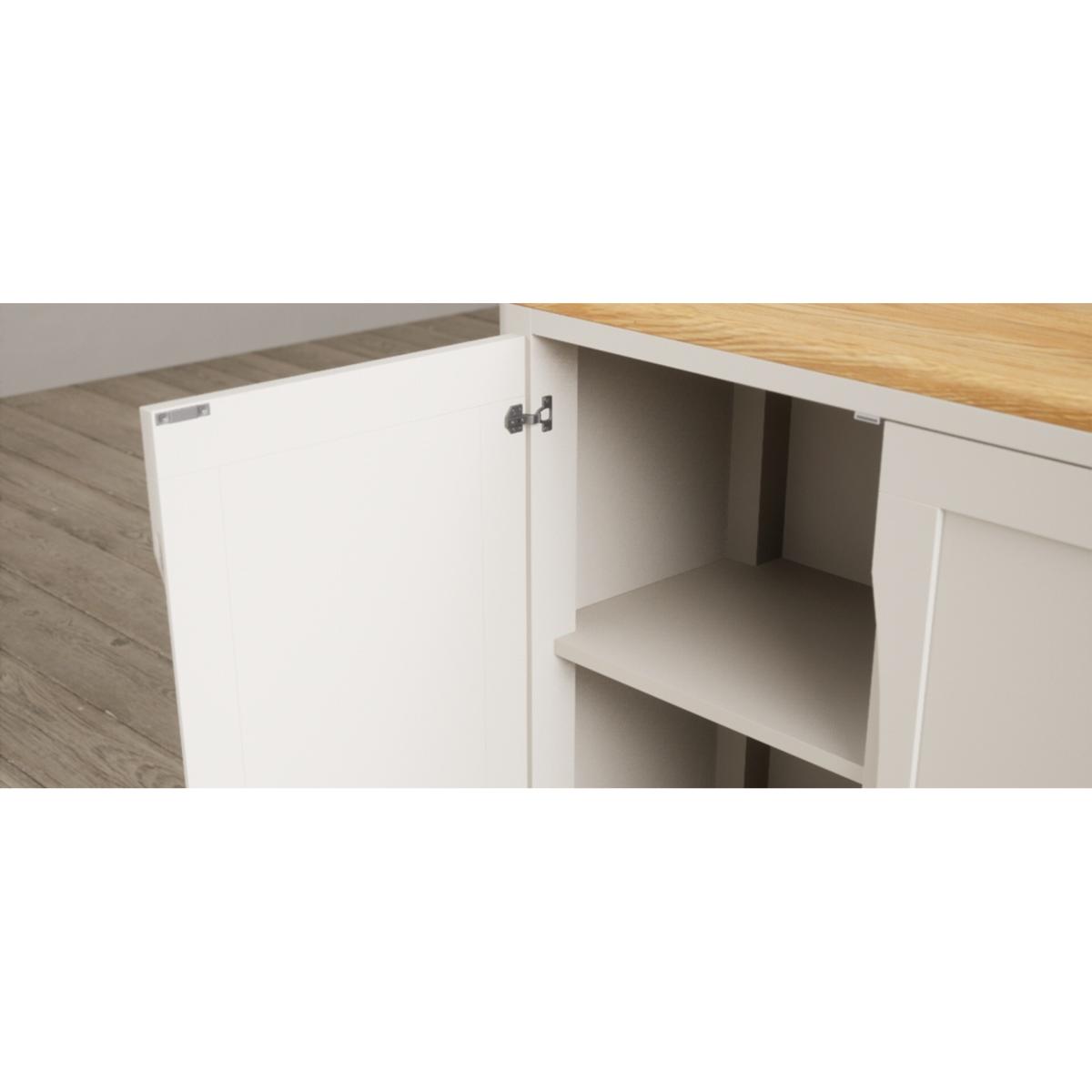 Alba Oak and Soft White Painted Small Sideboard – image 8