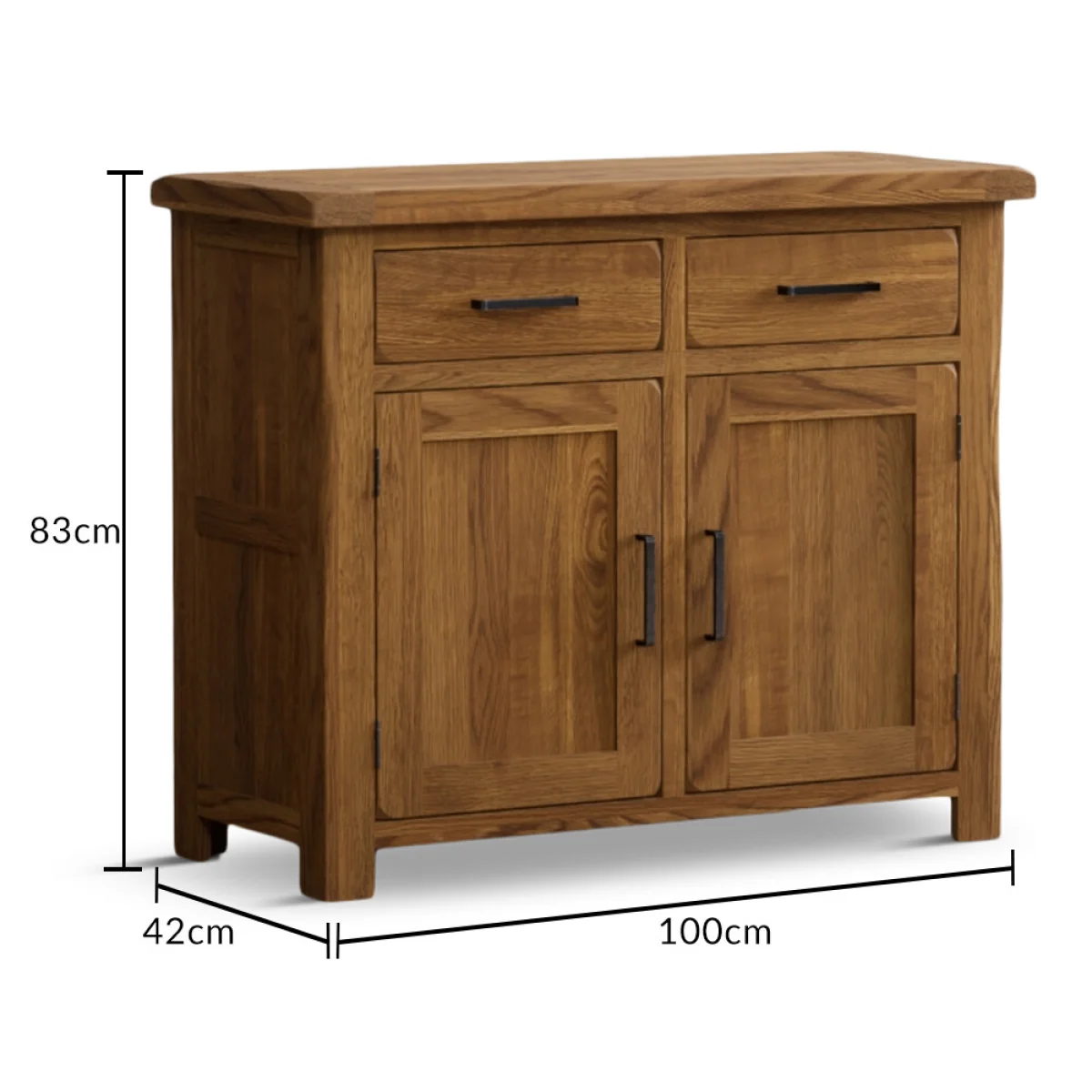 Harrogate Rustic Solid Oak Small Sideboard – image 7