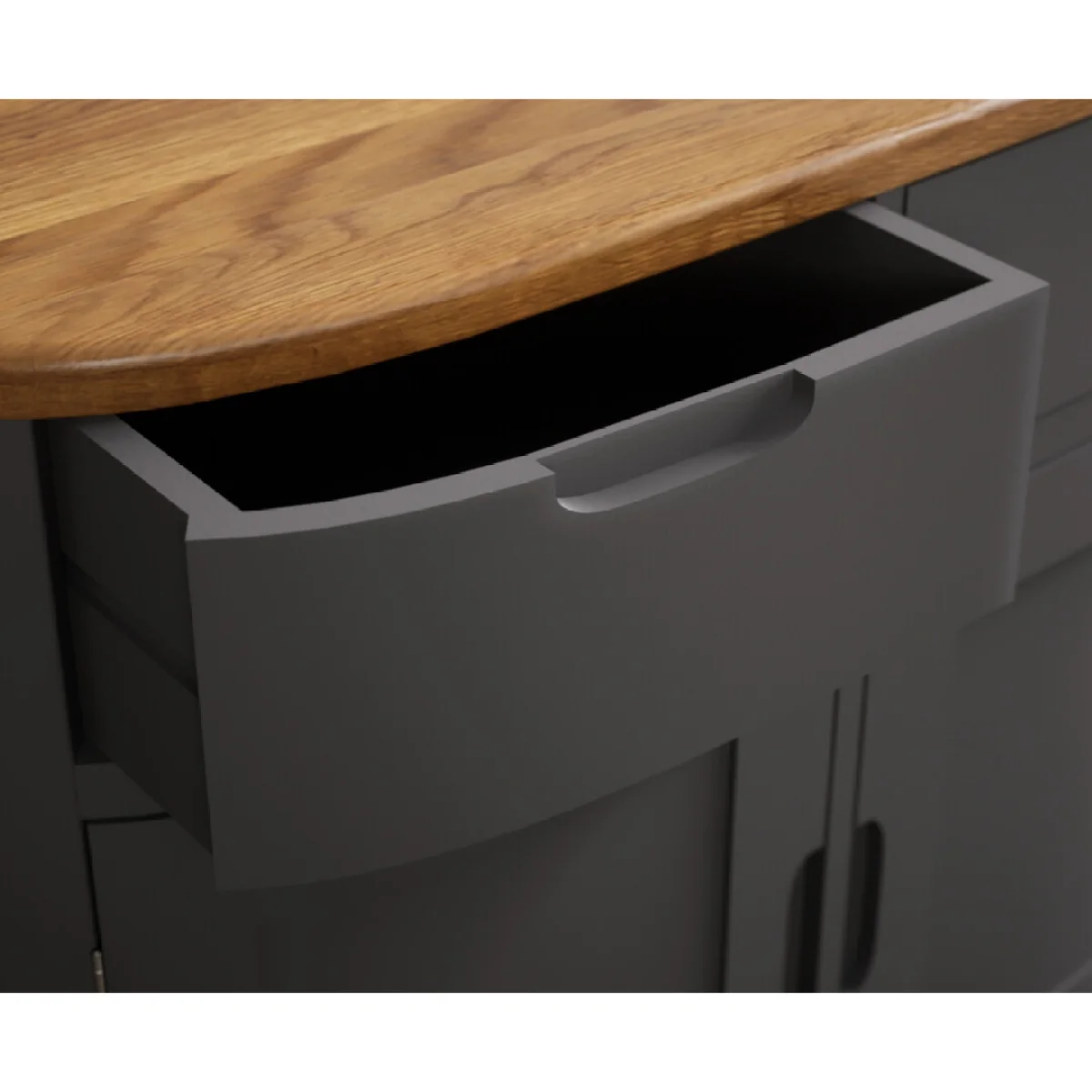 Bradwell Oak and Charcoal Painted Small Sideboard – image 7