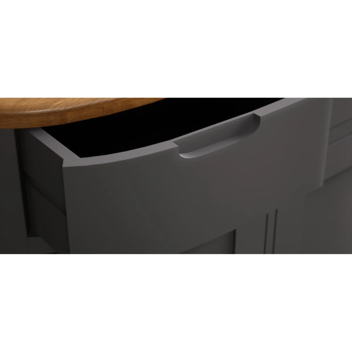 Bradwell Oak and Charcoal Painted Small Sideboard – image 10