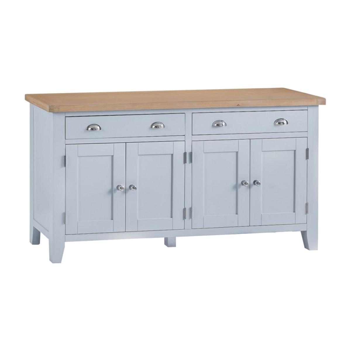 Willow 4 Door 2 Drawer Oak and Grey Sideboard