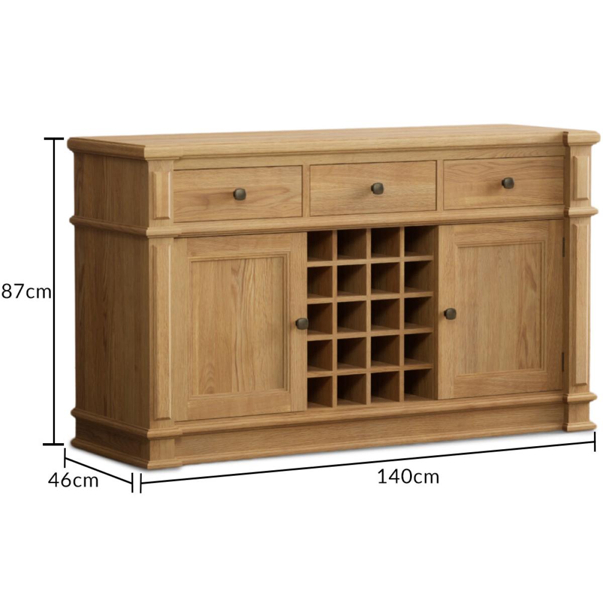 Lawson Solid Oak Large Sideboard – image 7